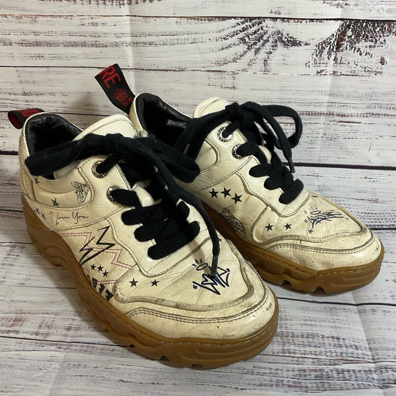 ZADIG & VOLTAIRE Blaze Crush Women's White Sneakers- SZ 38