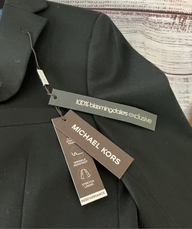 Boy's Michael Kors Black Wool Blend Dress Jacket Size 10 REG/10 YRS Retail $179