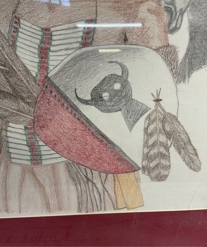 Original Colored Drawing By Quadriplegia Native American Artist Tyree Honga