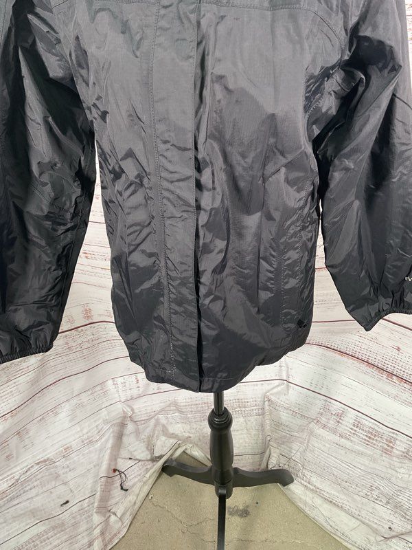 The North Face Girl's Black Windbreaker Zip Up Nylon Jacket Size 18