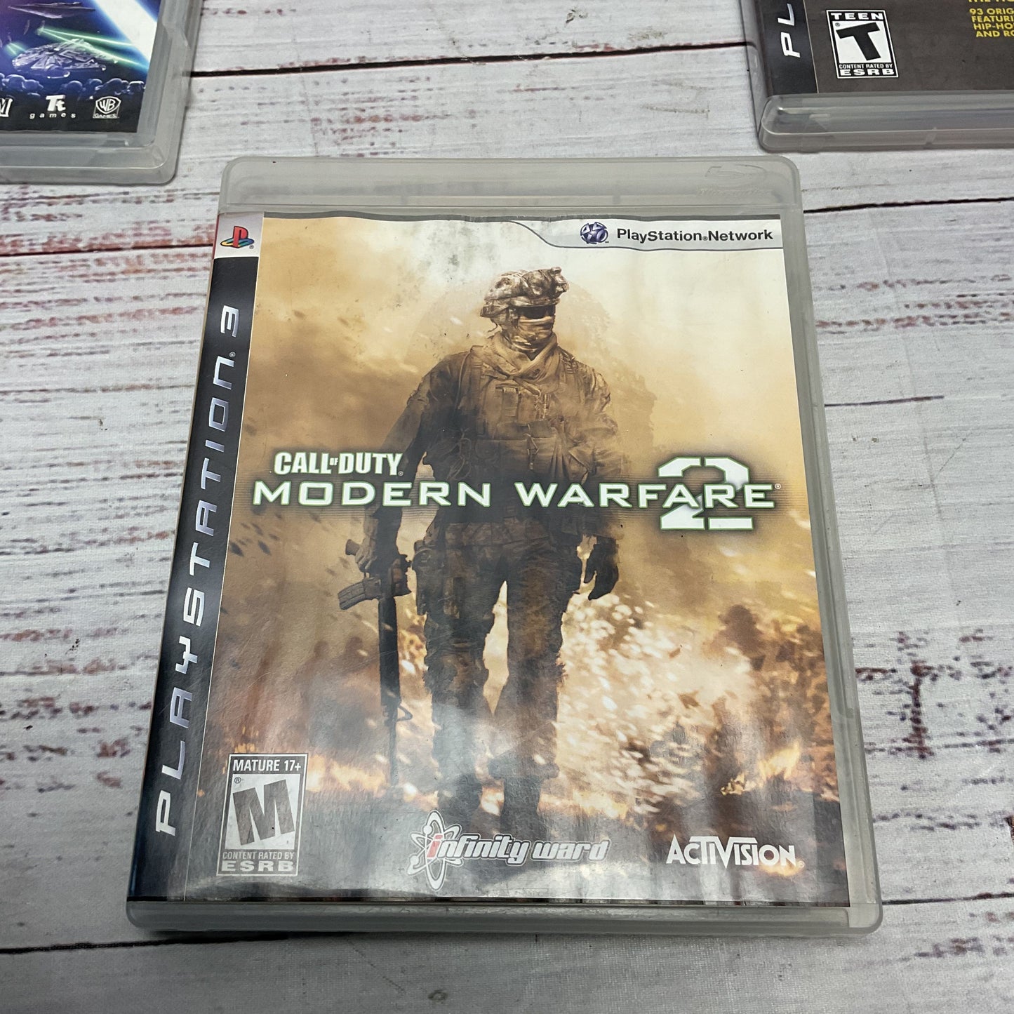 Sony Play Station 3 Mixed Games Lot COD MW2 Star Wars Little Big Planet Tekken 6