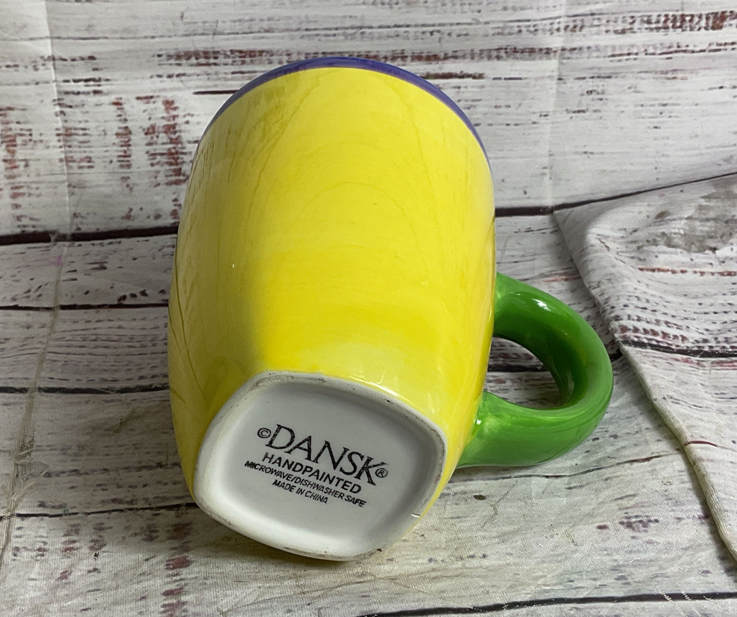 Dansk Caribe Jamaica Jade Set of 4 Mugs Yellow