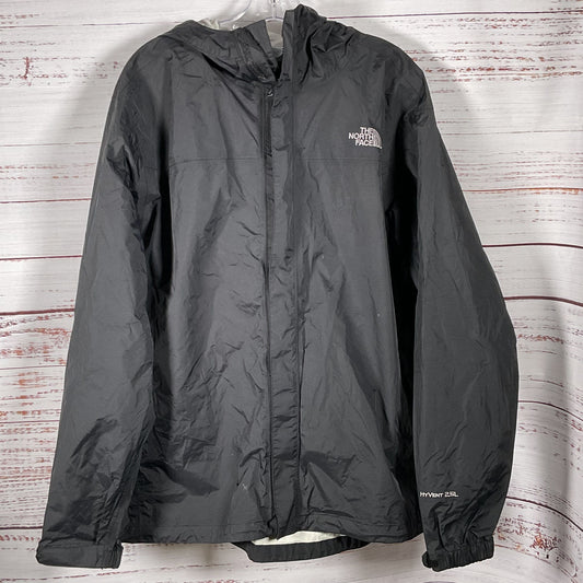THE NORTH FACE Men's Black Hyvent 2.5L Hooded Windbreaker- SZ XL