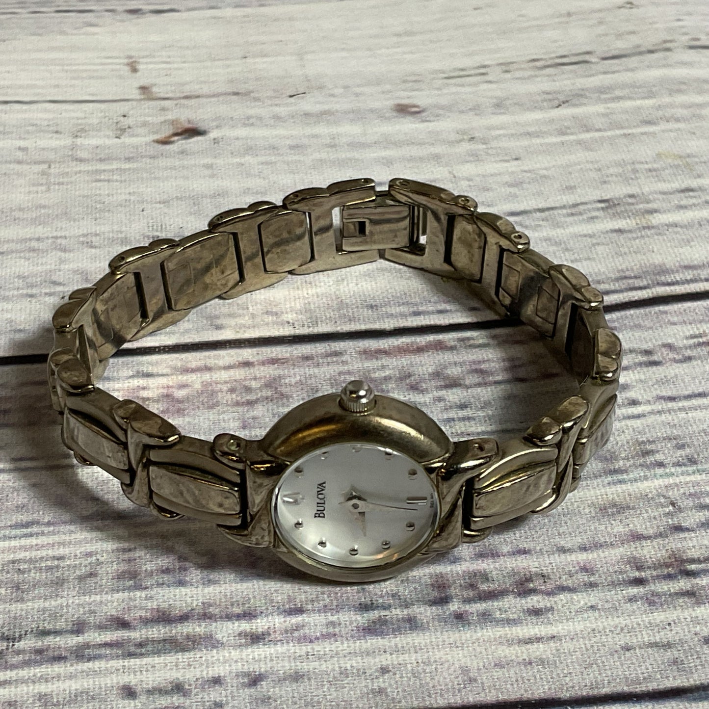 BULOVA C875370 Women's Silver Tone 6" Band Watch- NEEDS BATTERY