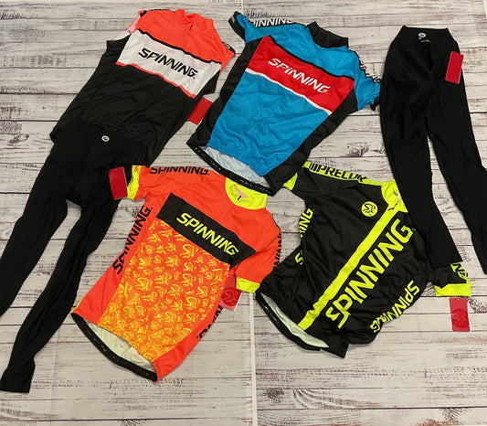 MAD DOGG SPINNING CYCLE WEAR SZ S/M BUNDLE/LOT TOPS & LEGGINGS NWT 6PC