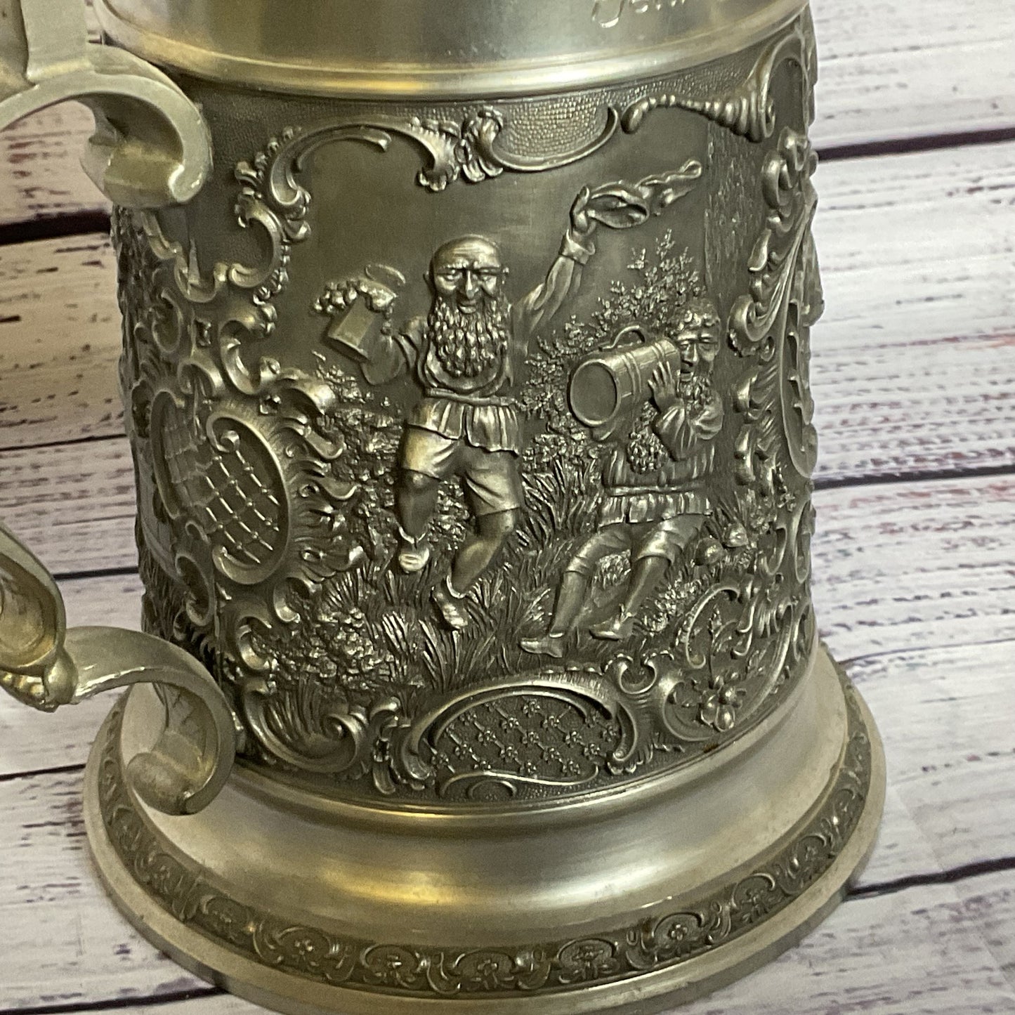 VTG. GEGOSSEN LT. Deutsches Zinn Mitglied D. Zinnung Landesinnung Pewter Stein