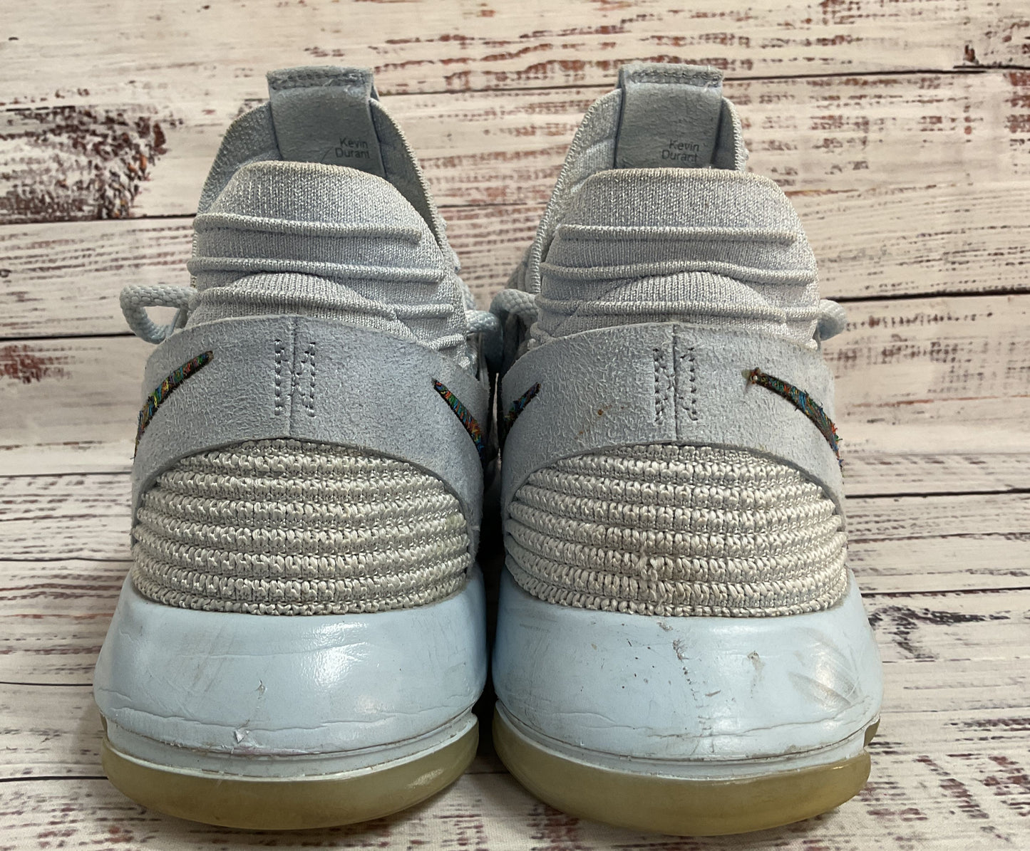 Nike KD 10 Anniversary Men's Light Blue Mid Top Sneakers Size 9.5 897817-900