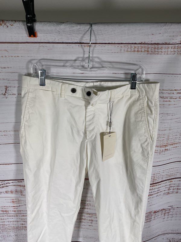 Suitsupply Tessuti Sondrio Cotton Stretch Dress Pants White Size 50 Men's
