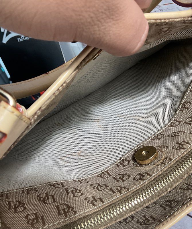 Dooney & Bourke Women's Brown Monogram Canvas Shoulder Bag