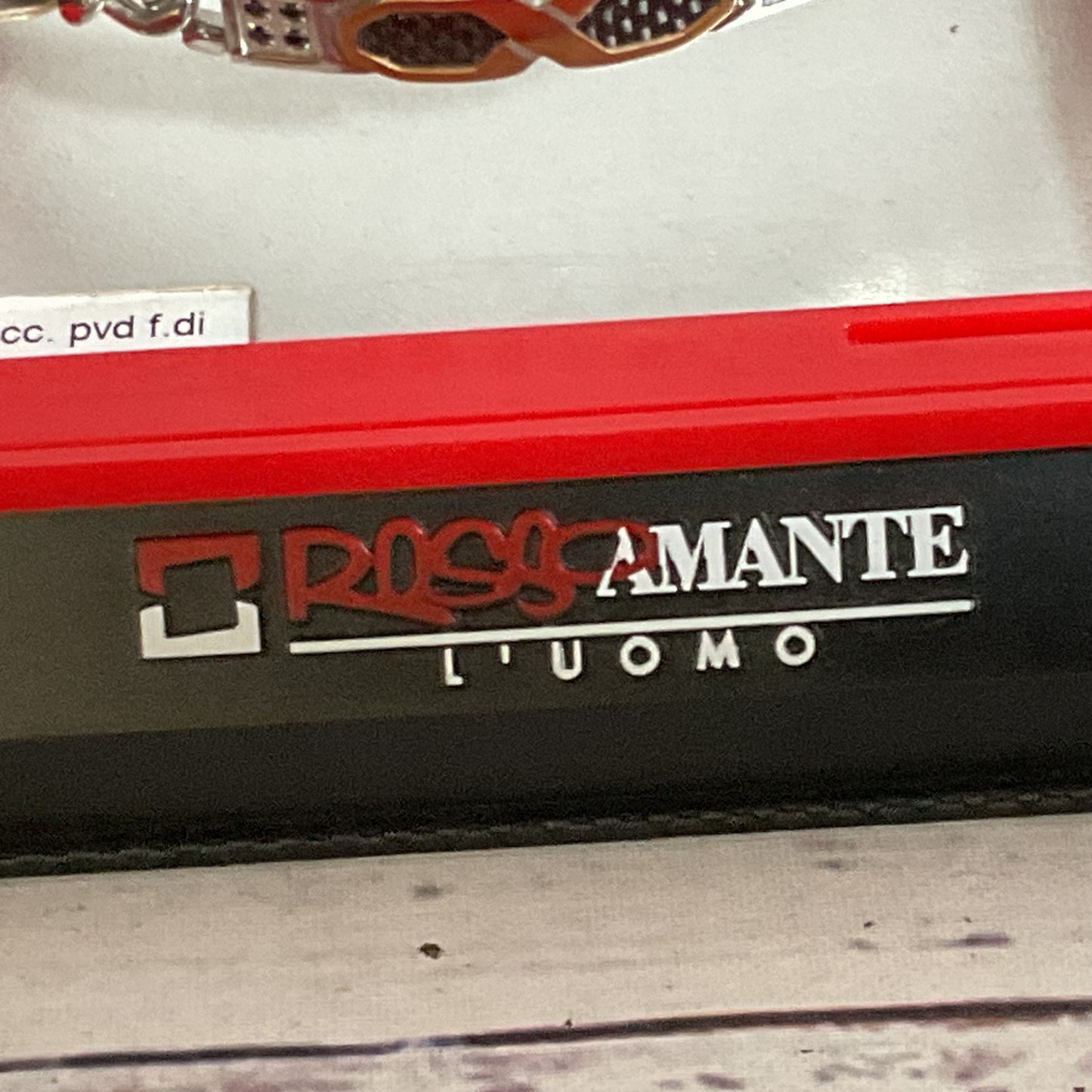 NEW ROSSOAMANTE Silver Tone SS & Rhinestone Curb Chain Bracelet