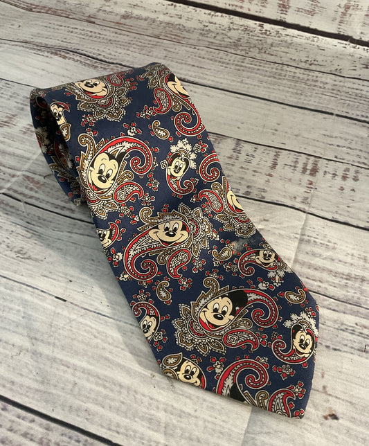 Cartoon Disney Mickey Mouse Looney Toons Lot of 2 Ties Multicolor