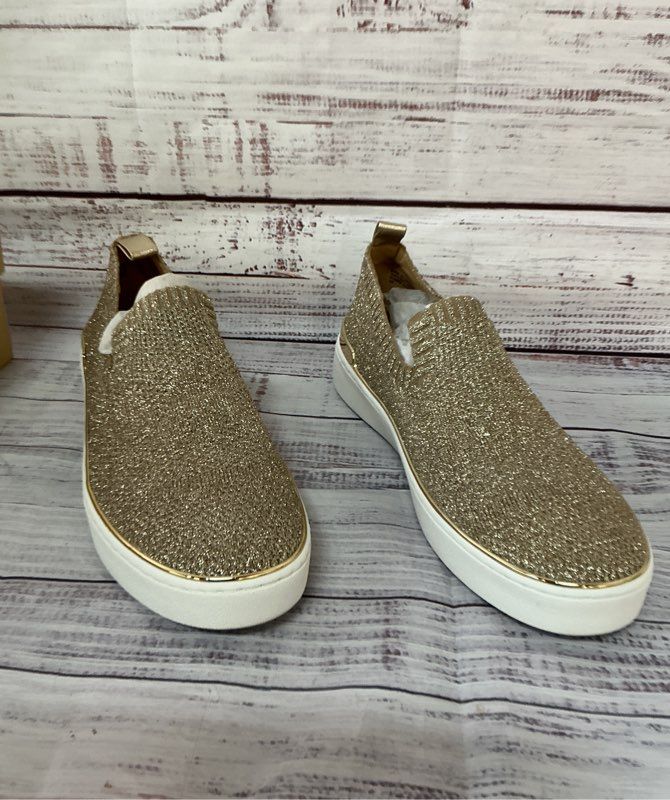 NIB Michael Kors Skyler Slip On Gold Sneaker Size 8 GREAT CONDITION!!