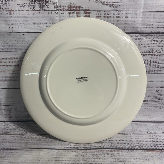 Crate & Barrel Classique Black Line 12" Ceramic Chop Plate