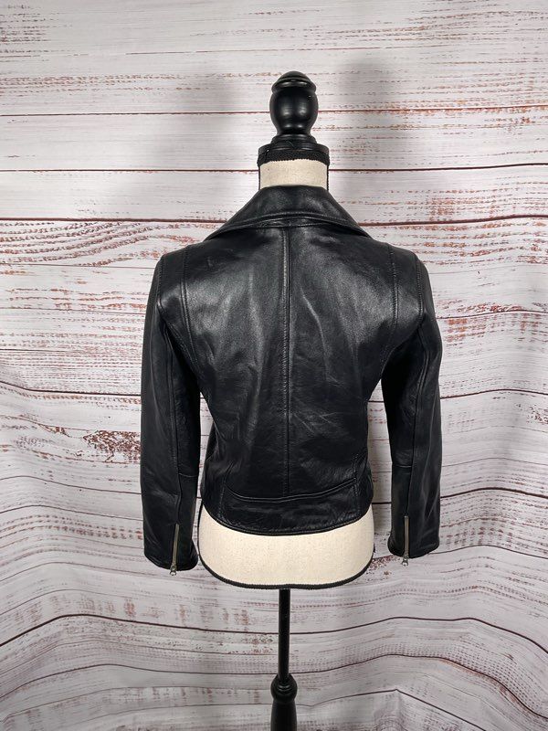 Women's Levi's MOTO Black Faux Leather Biker Jacket Size XS