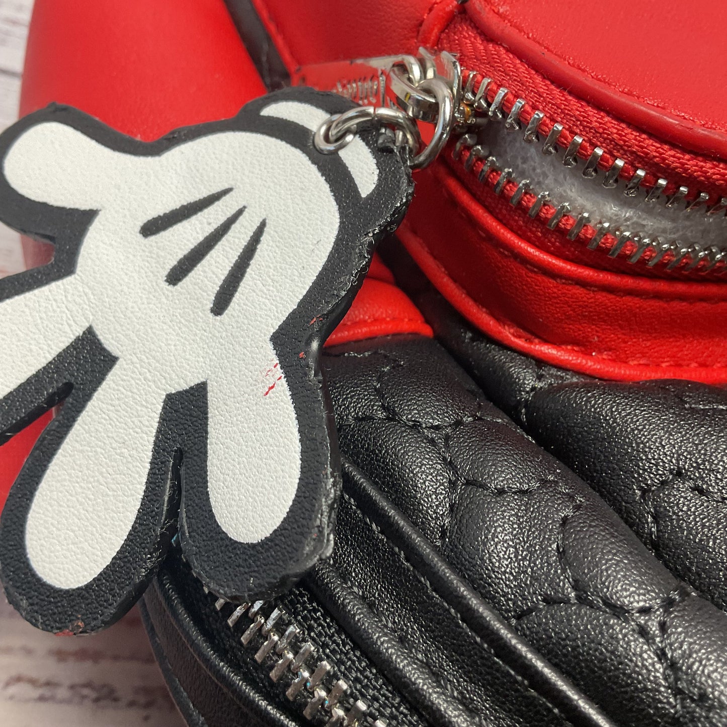 Loungefly Disney Mickey Mouse Oh Boy! Quilted Mini Backpack New Defect