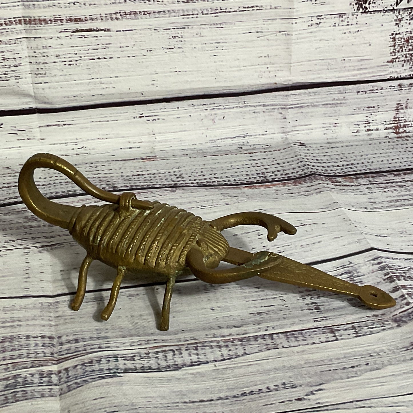 VTG./ANTIQUE Brass Scorpion Lock & Key