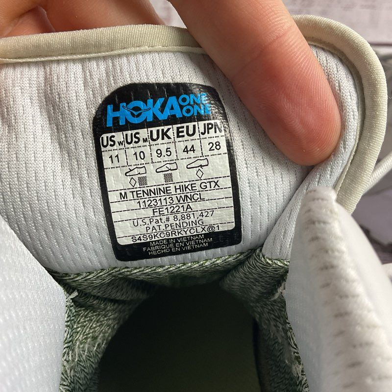 HOKA One One TenNine GORE-TEX Vibram Hiking Boots in White/Nimbus