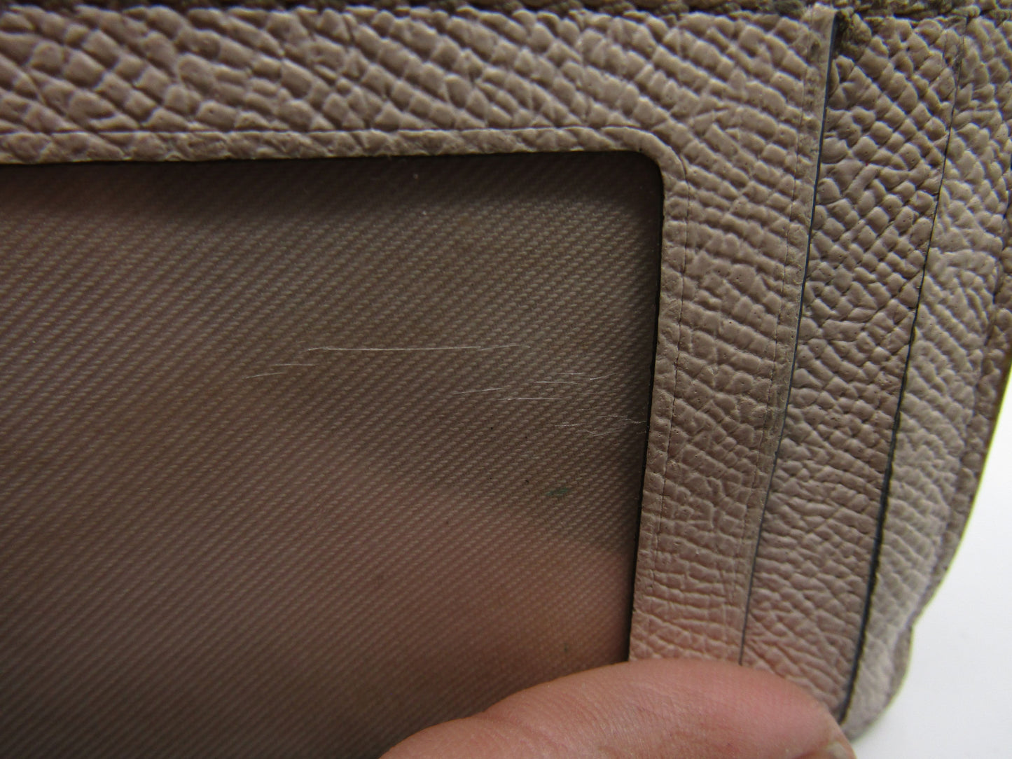 Coach Off White Leather Keychain Wallet ID