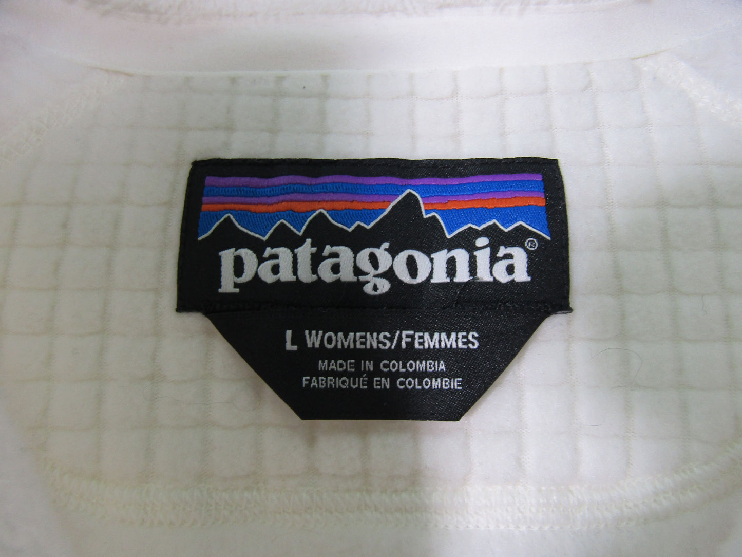 Patagonia Women's White Fleece Full Zip Jacket Size L
