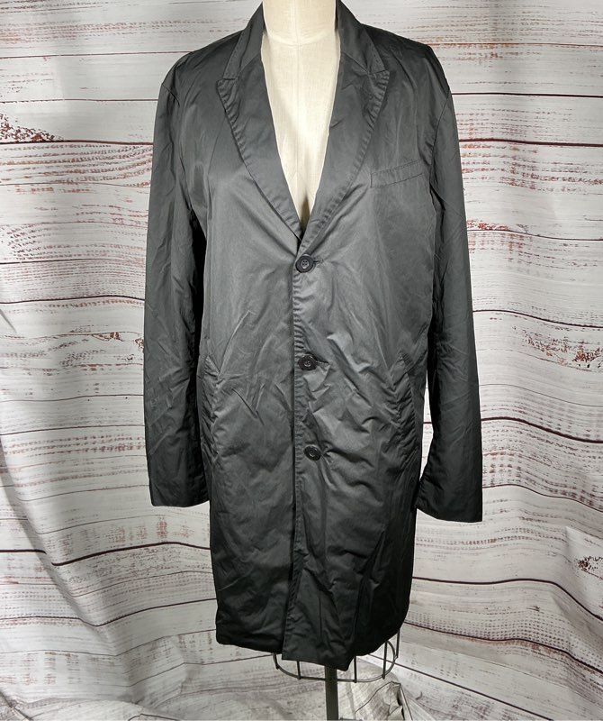 Unisex Adults PS Paul Smith Black Trench Coat Size XL