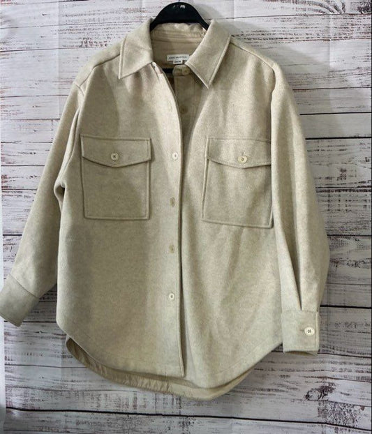 Women's Good American Beige Shirt/ Jacket Size XXS/XS GREAT FOR FALL!