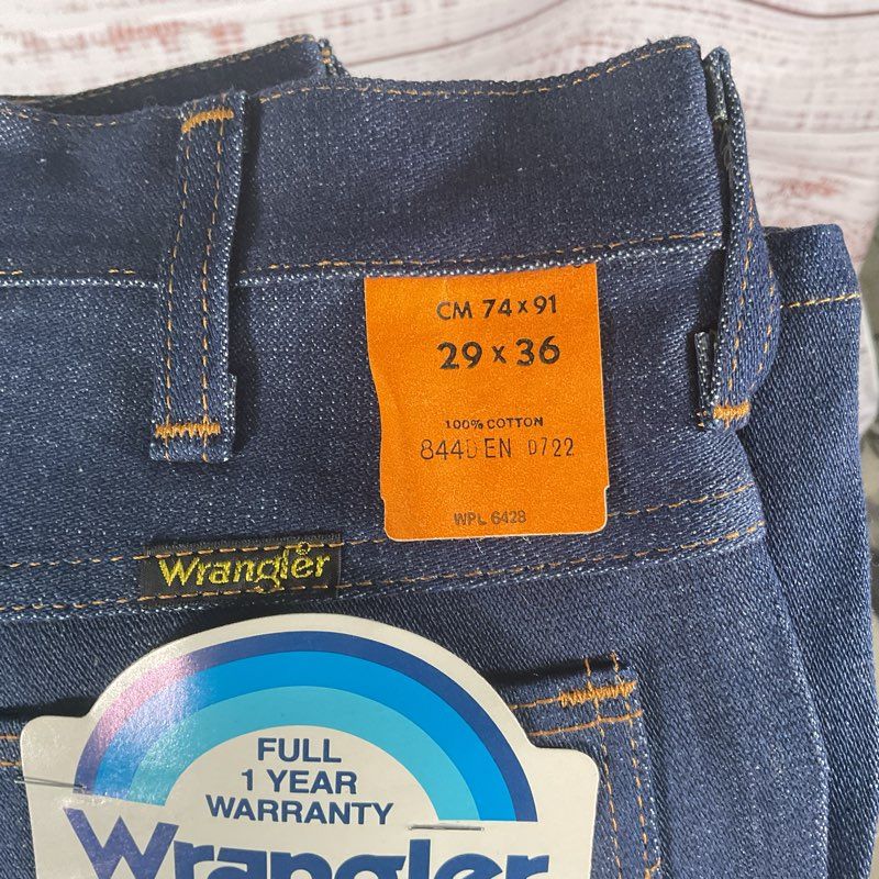 Vintage 80s Deadstock Wrangler 12 oz Straight Leg Regular Fit Jeans - Size 29x36
