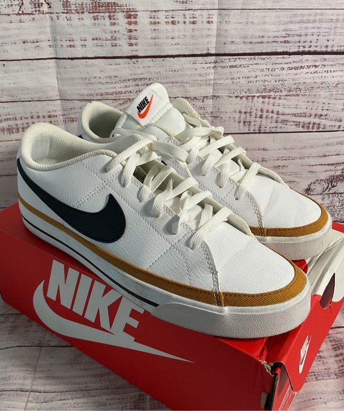 Nike Court Legacy NN White Black Desert Ochre Men's Size 10.5 US With Box
