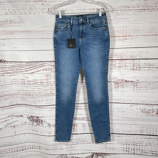 Massimo Dutti Mid Rise Skinny Blue Stretch Jeans Pants - Size 4 New W/ Tags