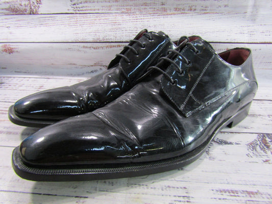 Vintage Dolce & Gabbana Men's Black Patent Leather Tuxedo Dress Shoes Size 7