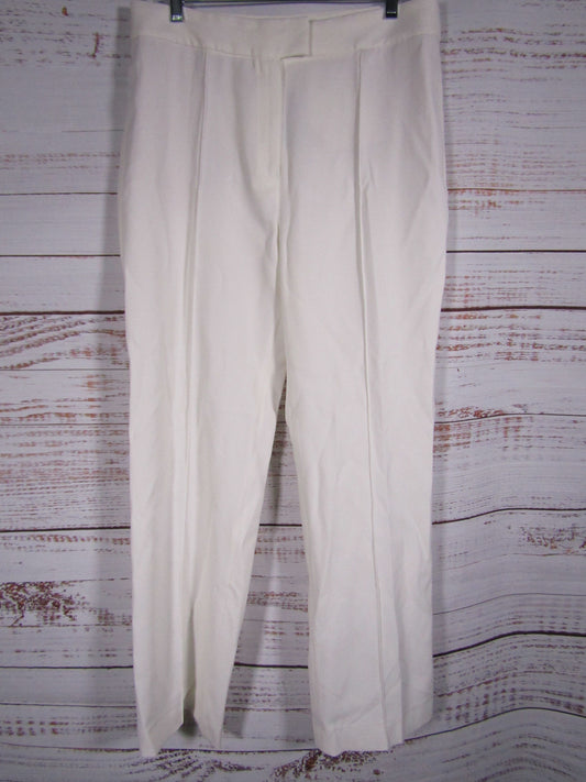 Massimo Dutti Women's White Trouser Pants Size 10