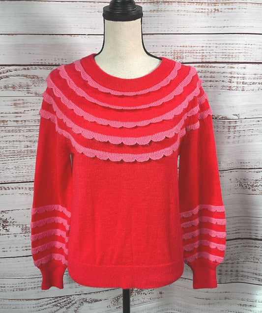 Boden Alice Fluffy Raglan Jumper Poppy Red XS