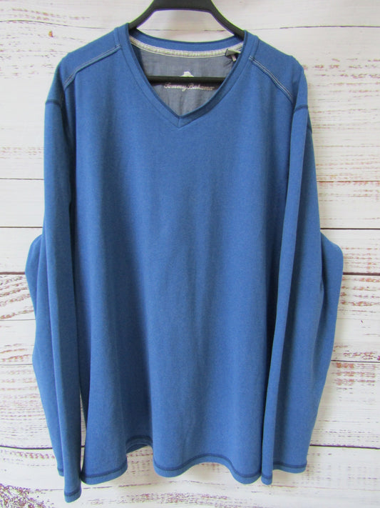 Tommy Bahama Morrow Bay Men's Blue V-Neck Sweater Size XL