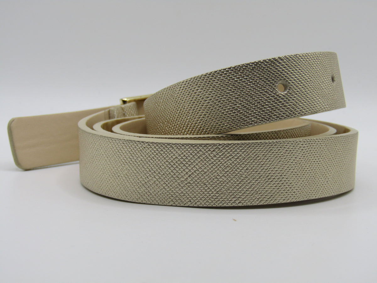 Kate Spade Women's Gold Leather Slim Belt Size M