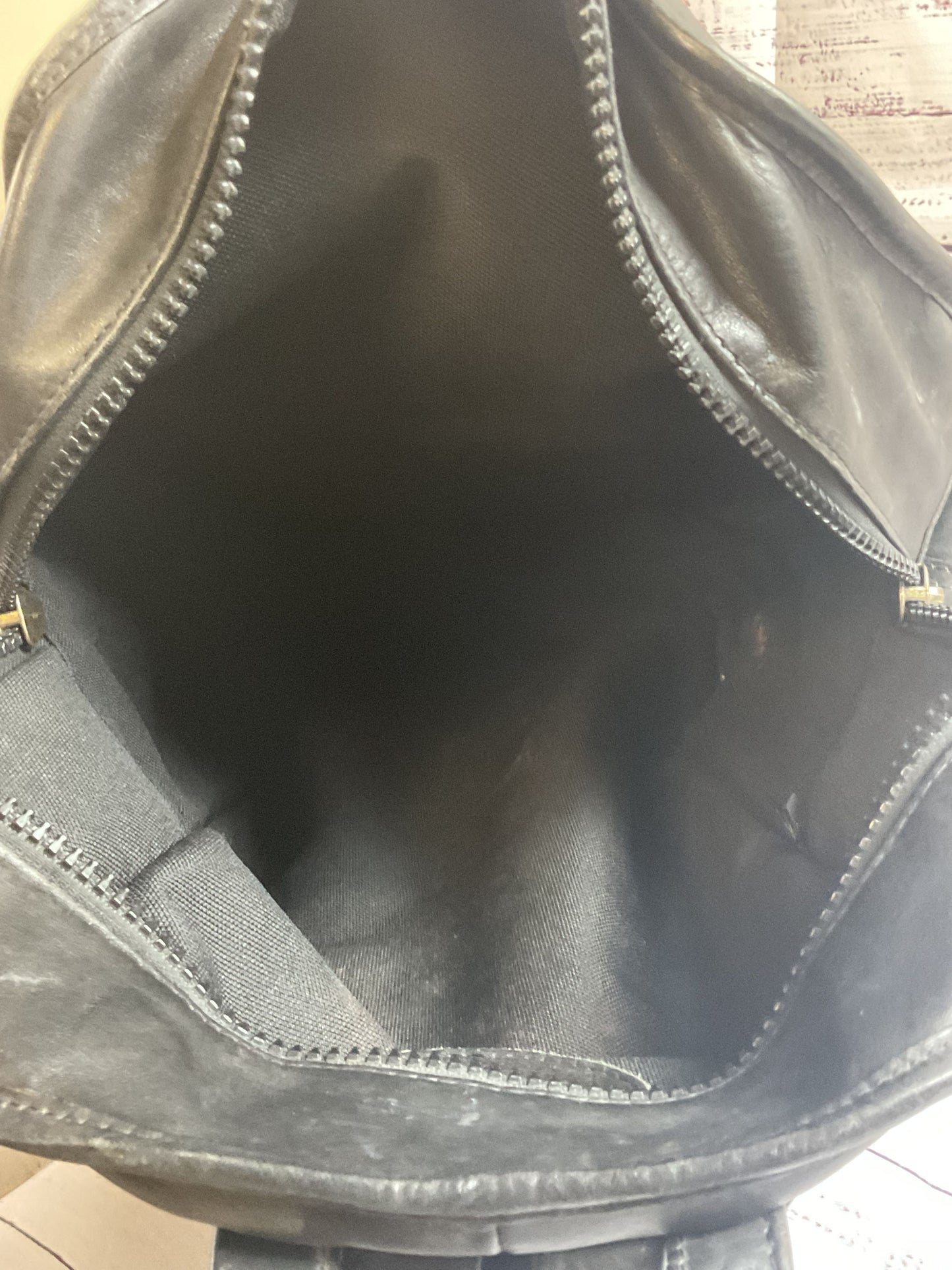 Dakota Tumi Black Leather Backpack