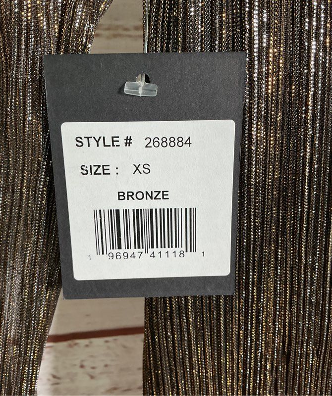 NWT Marina Bronze Formal Long Dress Size XS