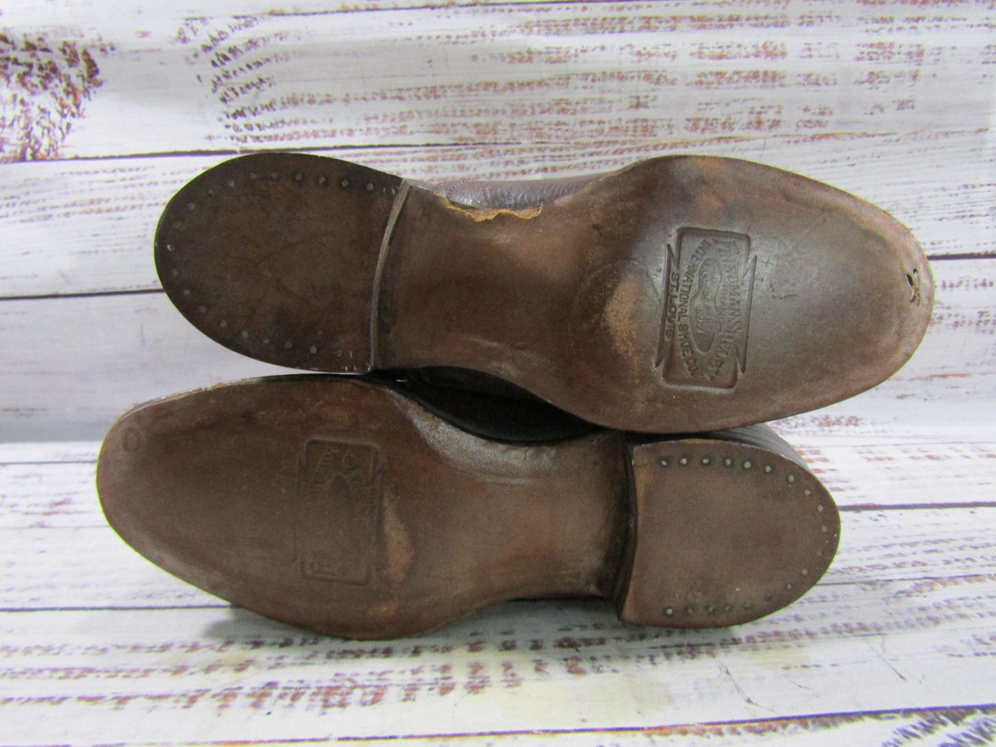 Antique Friedman Shelby Boys Brown Leather Boots UNKNOWN SIZE