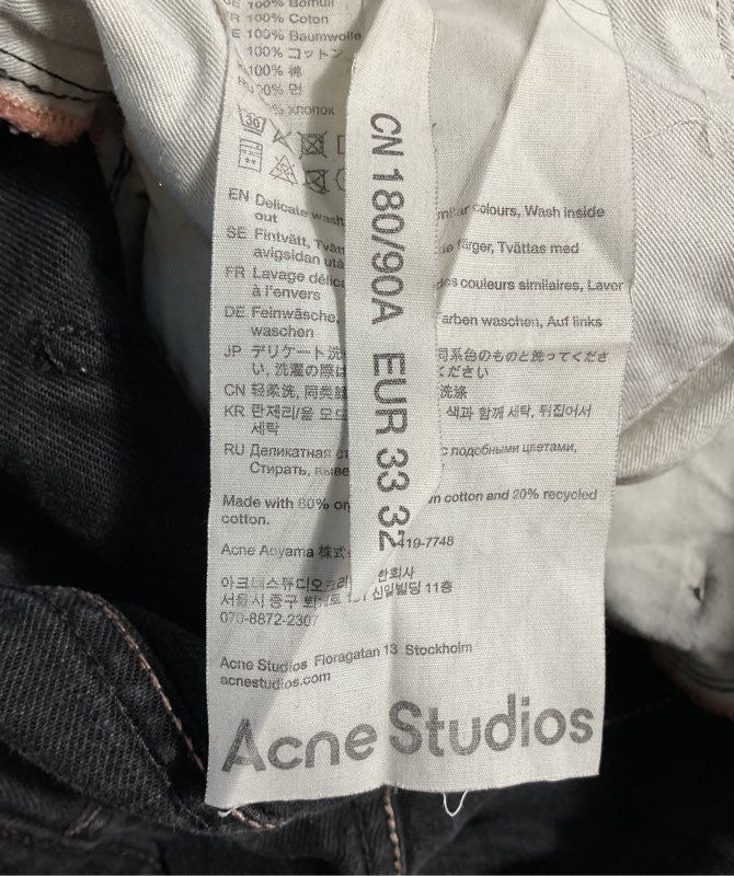 Acne Studios Women's Black Jeans Size 32 X 26
