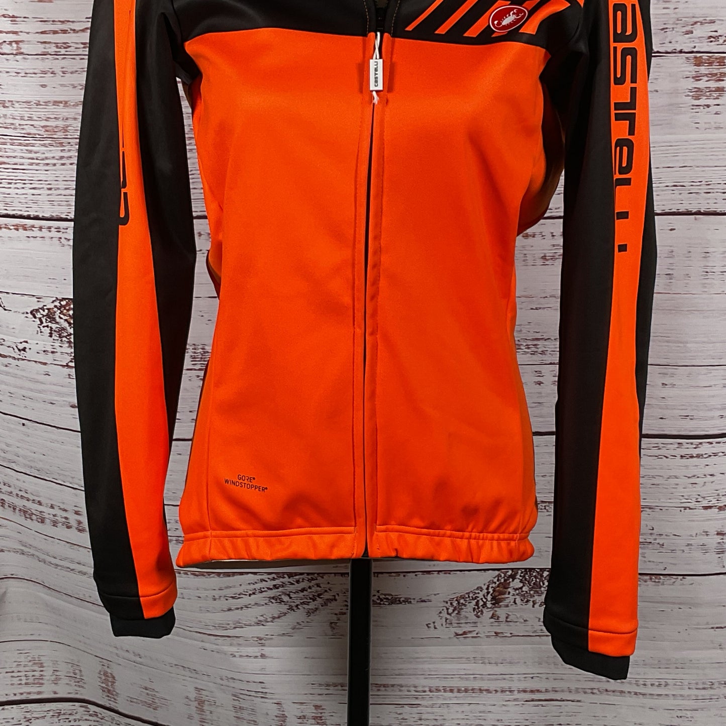 CASTELLI Women's Orange & Black Cycling Jacket- SZ XL