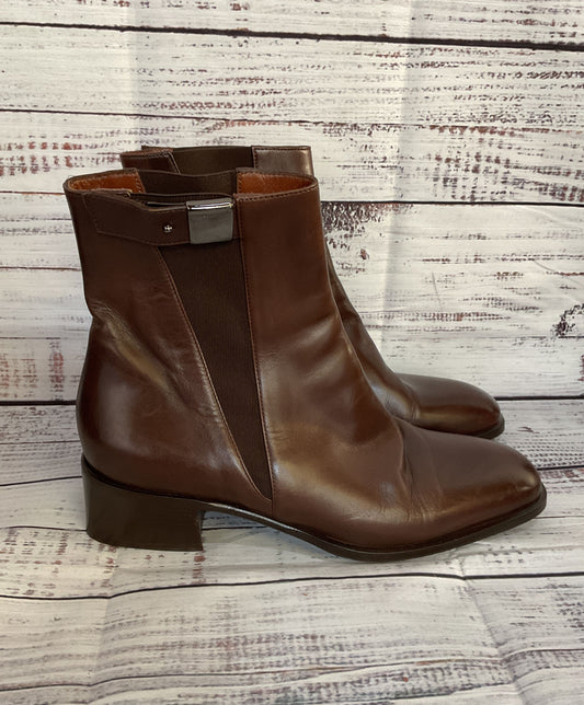 Francois Pinet Leather Buckle Boots Brown 8.5
