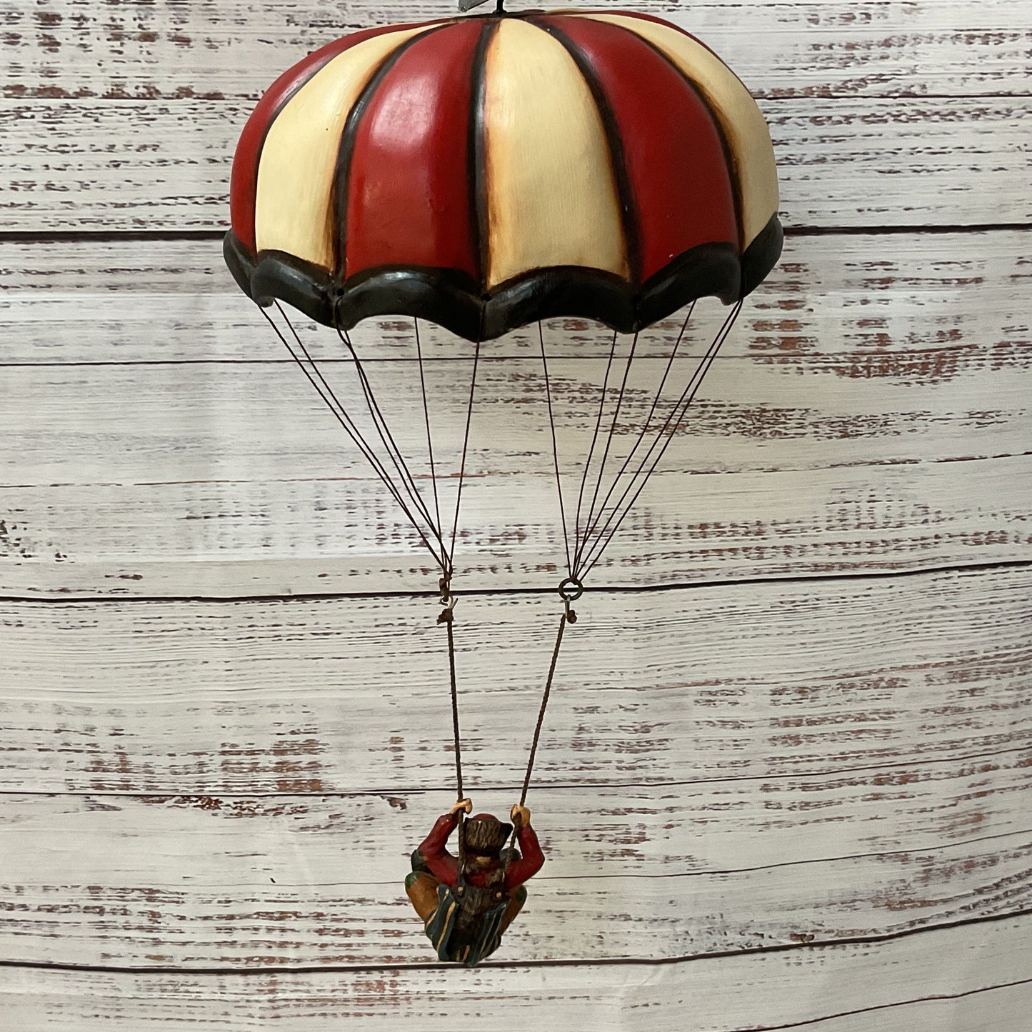 VTG. ALLAN AGOHAB Hand Painted Parachute Hanging Clown - 12"