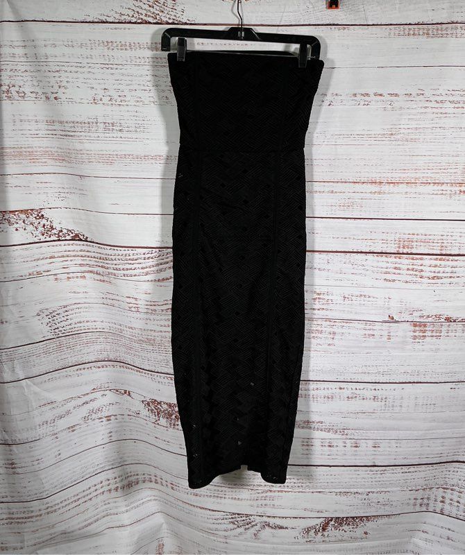 Misha Collection Strapless Textured Geo Midi Dress Size 2 STUNNING! Retail $425