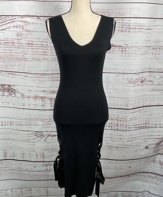 The Royals Stretchy Side Ribbon Dress Black M
