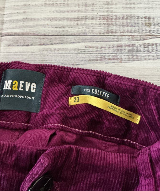 Women's Maeve by Anthropologie Purple Corduroy Pants Size 23