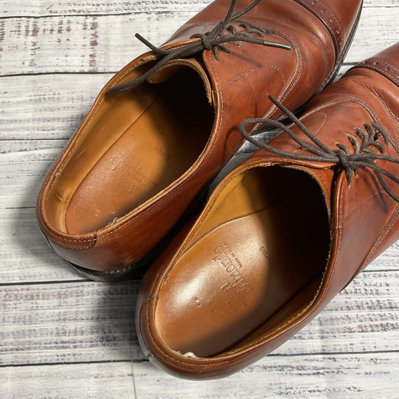 Allen Edmonds Chestnut Brown Leather Brogue Oxford Dress Shoes Men's 8.5 D