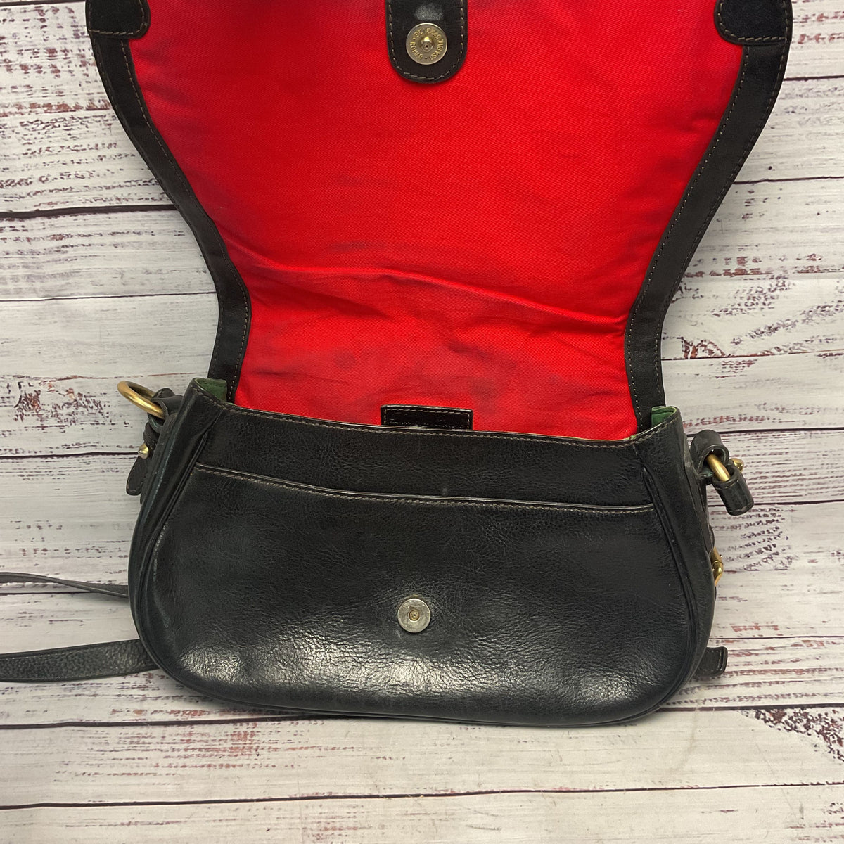Dooney & Bourke Florentine Leather Full Flap Saddle Crossbody Purse