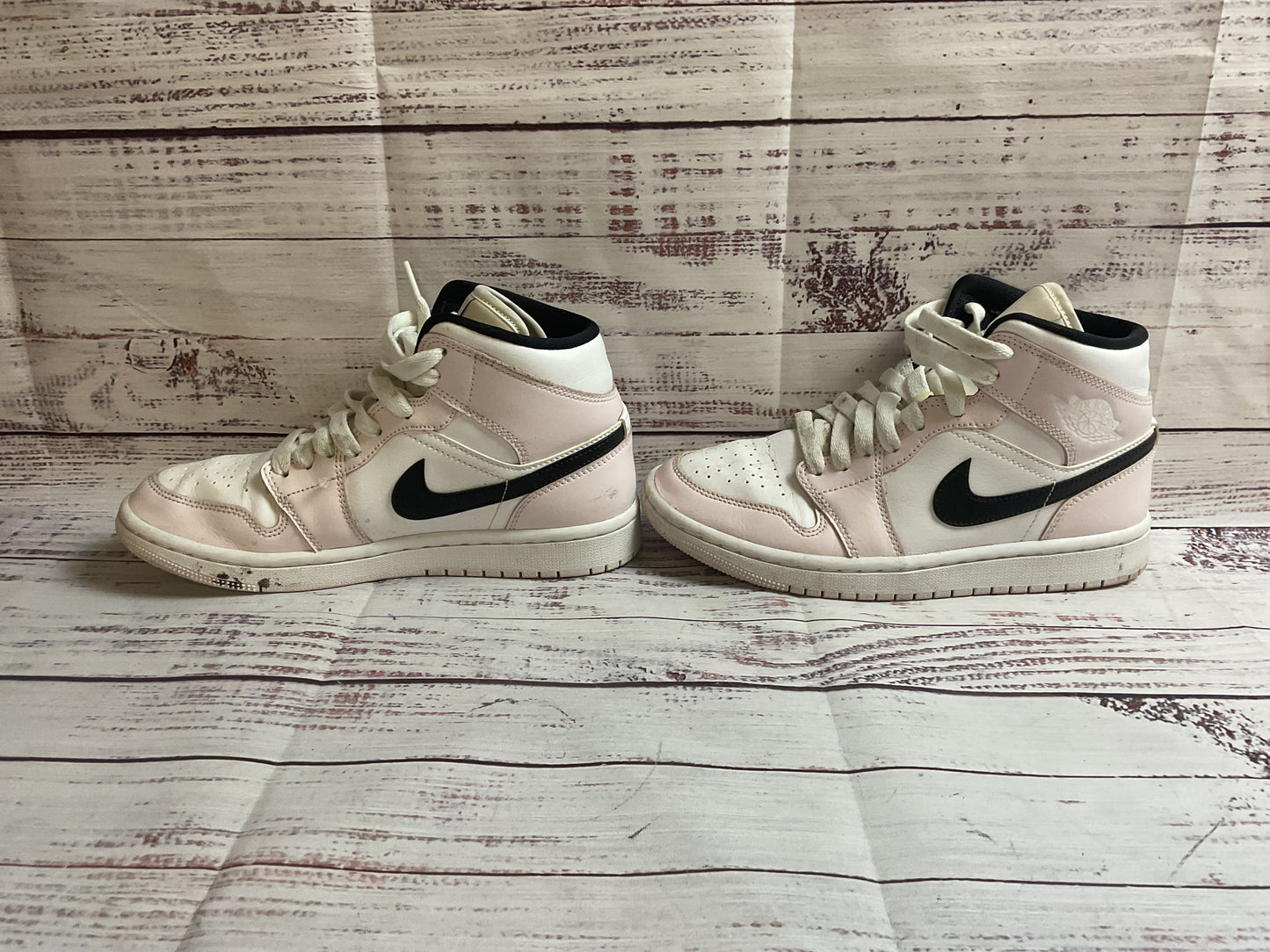 Nike Air Jordan 1 Mid Barely Rose Sneaker Athletic Shoe Women 6
