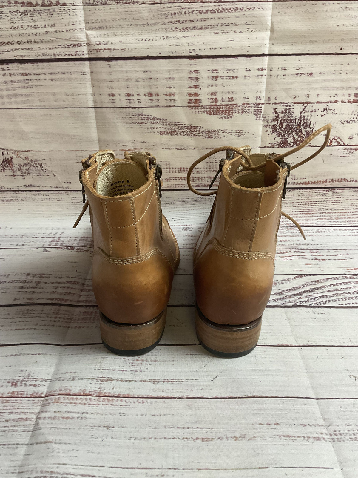 Freebird Brown Double Zipper Boot Women 6