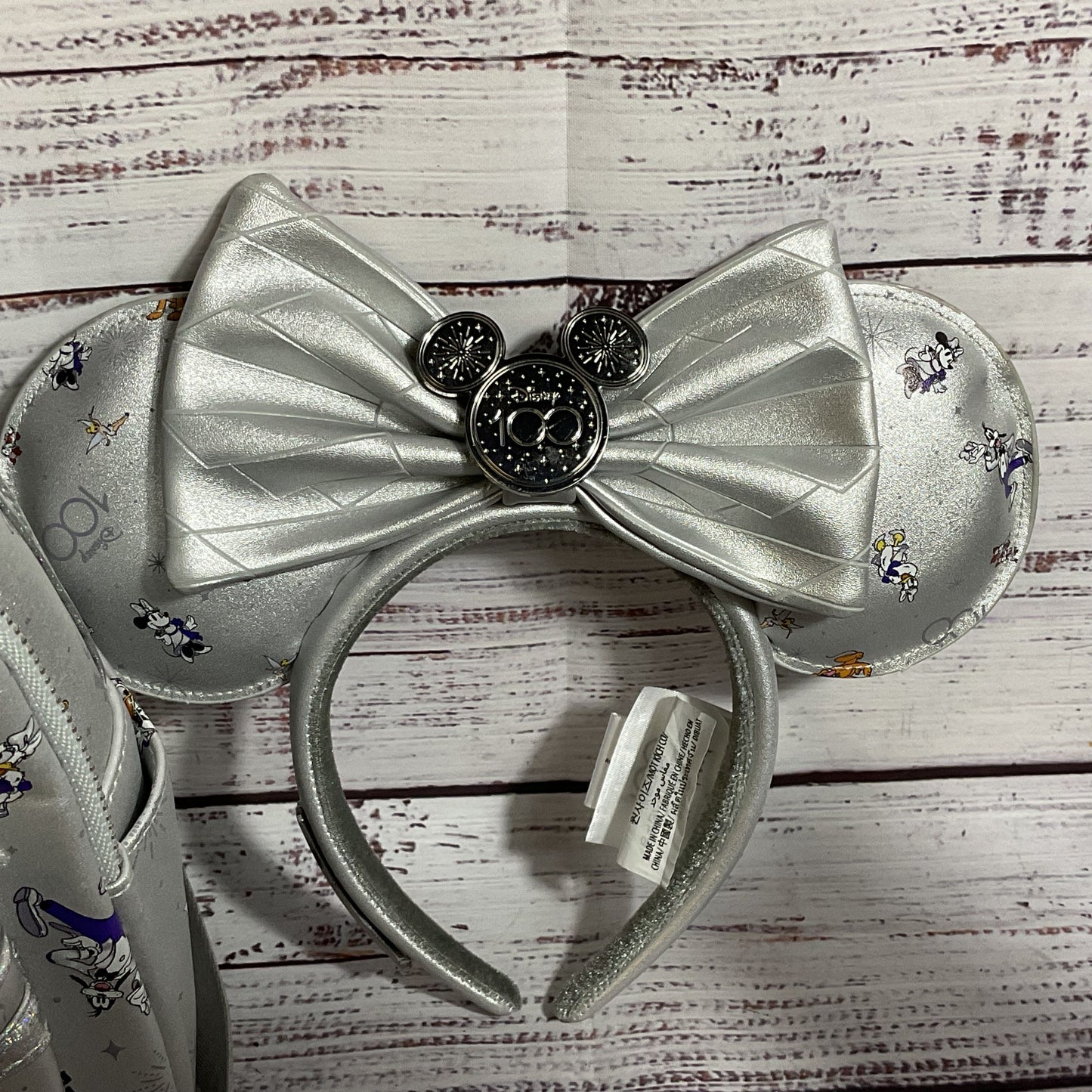 LOUNGEFLY 100th Anniversary Mickie & Friends Backpack & Mouse Ears