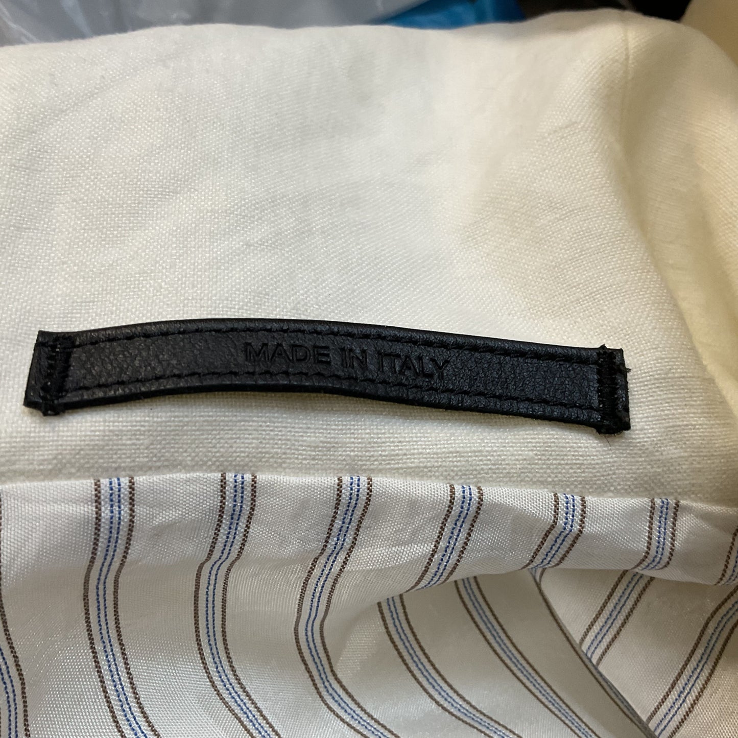 GIORGIO ARMANI Men's White Linen Hooded Casual Adjusted Waist Jacket- SZ 48R