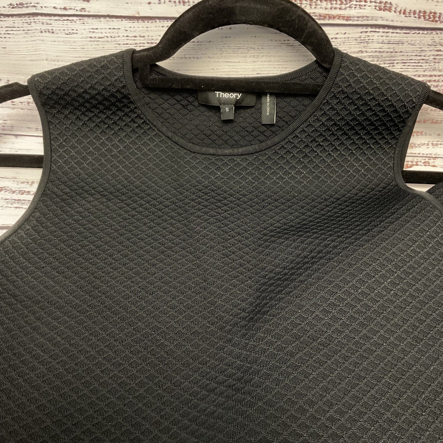 Theory Black Knit Sleeveless Sheath Mini Dress - Size S